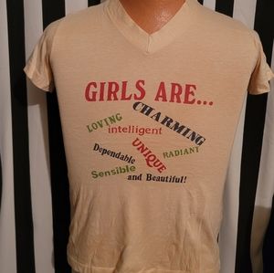 Vintage vneck Girls Are... Tshirt